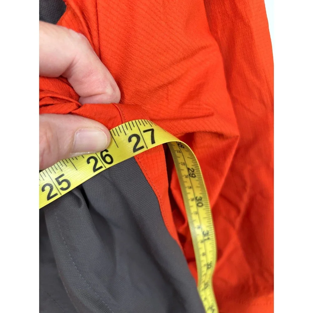 The North Face Gore-Tex Mountain Jacket Mens XL Orange Grey‎ Fleece Lined Shell